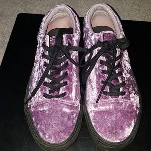 Purple crushed velvet Vans